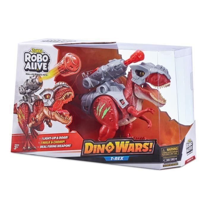 Dinosaurio interactivo - ZURU - ROBO ALIVE Dino Wars T-Rex - Camina y ruge - Armadura defensiva - Lanzamisiles 2 Dinosaurio interactivo - ZURU - ROBO ALIVE Dino Wars T-Rex - Camina y ruge - Armadura defensiva - Lanzamisiles 2