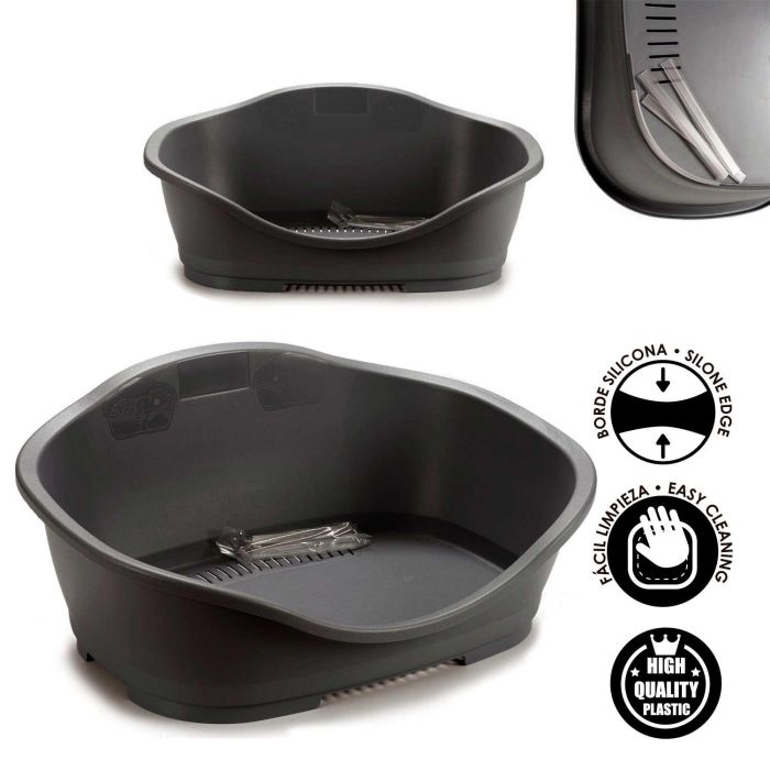 Cama para Mascotas Stefanplast Mediana Gris 68x49x27.5 cm (6 Unidades) 3 Cama para Mascotas Stefanplast Mediana Gris 68x49x27.5 cm (6 Unidades) 3