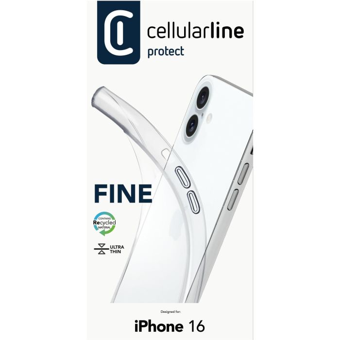 Cellularline Fine Case iPhone 16 Clear 2 Cellularline Fine Case iPhone 16 Clear 2