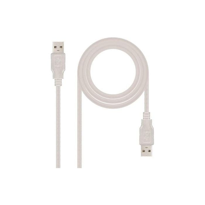 Cable USB 2.0 Nanocable 10.01.0303/ USB Macho - USB Macho/ 2m/ Beige 1 Cable USB 2.0 Nanocable 10.01.0303/ USB Macho - USB Macho/ 2m/ Beige 1