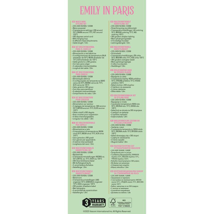 Set Secador Pelo Multiple "Emily In Paris" (6 Cajas) 4