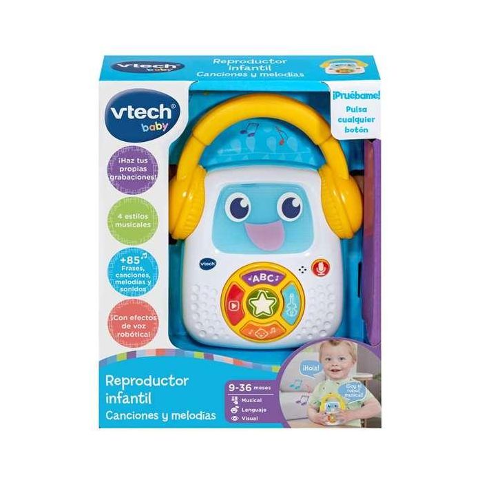 Reproductor infantil canciones y melodías. con 8 canciones y 20 melodias. 15x5,5x19,1 cm 7