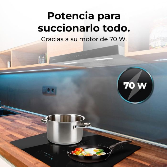 Cecotec Campana Convencional 60 cm Bolero Flux TT 605500 Glass negra A++ cristal 3 Cecotec Campana Convencional 60 cm Bolero Flux TT 605500 Glass negra A++ cristal 3