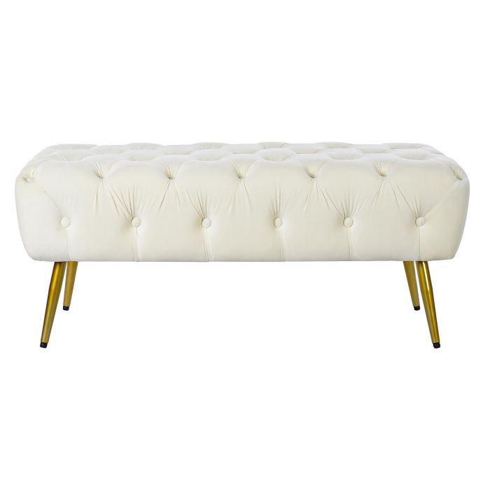 Descalzadora Glam DKD Home Decor Crema Dorado 46 x 42 x 103 cm 4 Descalzadora Glam DKD Home Decor Crema Dorado 46 x 42 x 103 cm 4