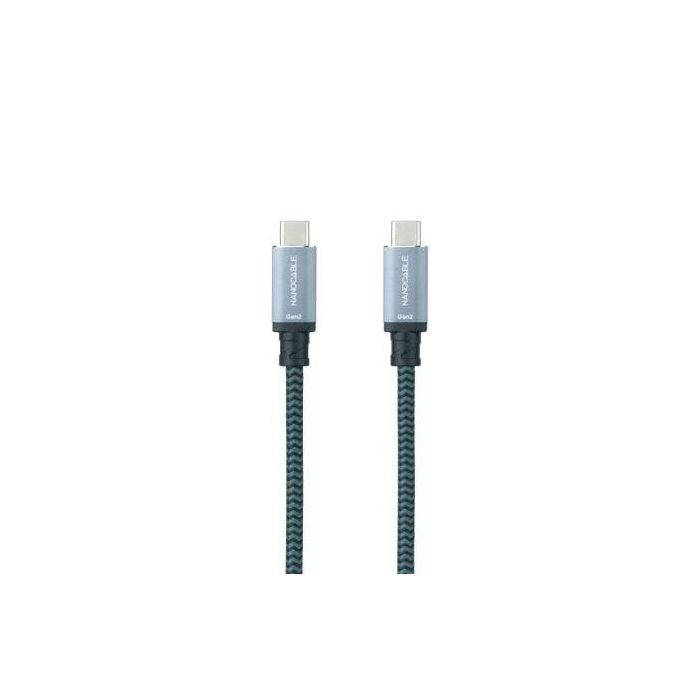Nano Cable 10.01.4103-COMB Cable USB 3.2 Tipo-C Macho a Tipo-C Macho, 100W, 20Gbps, 3m, Gris y Negro