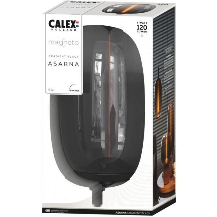 Bombilla LED E27 - CALEX - MAGNETO ASARNA - Filamento flexible - 4 W - 120 lm - 1800 K - Regulable - Negra 2 Bombilla LED E27 - CALEX - MAGNETO ASARNA - Filamento flexible - 4 W - 120 lm - 1800 K - Regulable - Negra 2