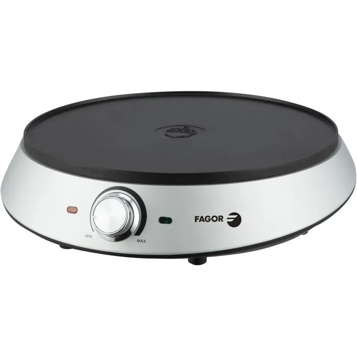 Fagor Crepera Eléctrica FGC240 - 1200 W - Diámetro 30 cm - Recubrimiento Antiadherente - Gris 1 Fagor Crepera Eléctrica FGC240 - 1200 W - Diámetro 30 cm - Recubrimiento Antiadherente - Gris 1