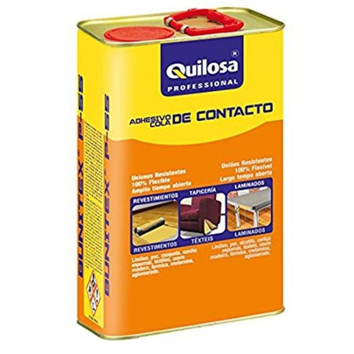 Quilosa Bunitex P-55 Adhesivo Cola de Contacto 5L para Grandes Superficies, Unión Fuerte, Tiempo Abierto, Multimateriales
