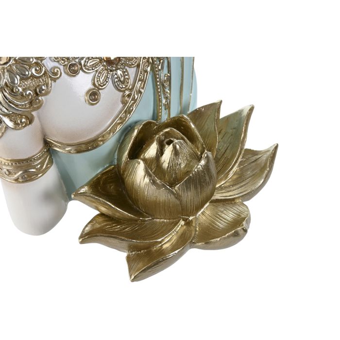 Figura Oriental DKD Home Decor Turquesa Dorado 12 x 22 x 12 cm 2 Figura Oriental DKD Home Decor Turquesa Dorado 12 x 22 x 12 cm 2