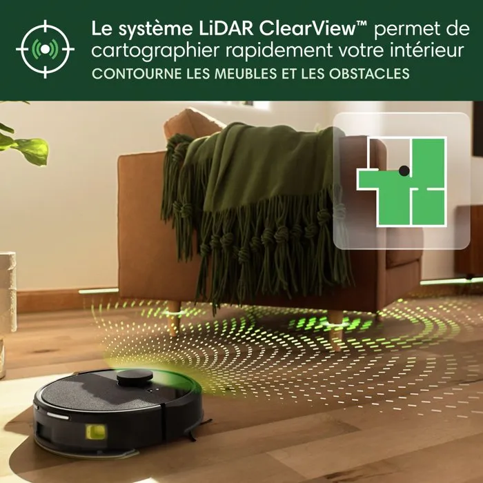 Irobot Robot aspirador y fregador 2 en 1 Roomba 105 Combo IRO5061042264459 7 kPa Navegación LiDAR Detección de alfombras 4 niveles de succión 3