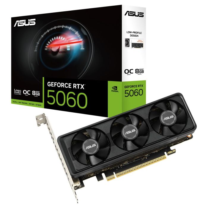 ASUS Tarjeta Gráfica GeForce RTX 5060 OC 8GB GDDR7 128-bit 2xHDMI 1xDP LP BRK 10