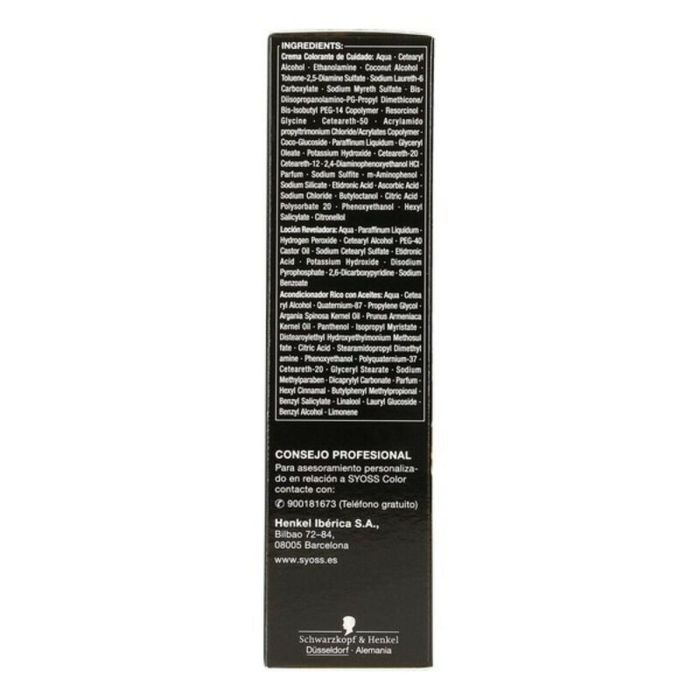 Syoss #1.10 OLEO INTENSE Tinte Sin Amoniaco Negro Intenso 5 pz para Cabello - Coloración Duradera, Cobertura Canas, Nutrición con Aceites 3