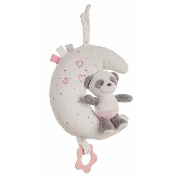 Luna caja musical baby panda rosa 25 cm