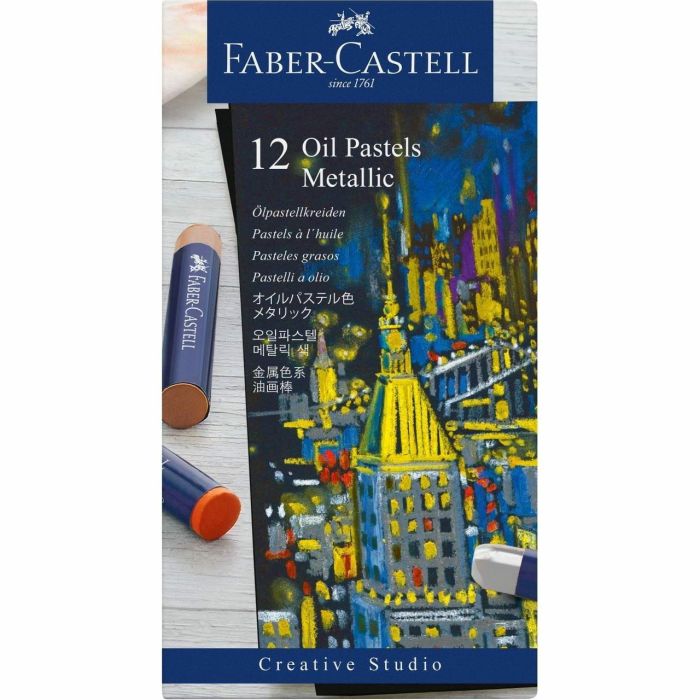 FABER-CASTELL Ölpastellkr. metallic 12er Kartonetui 1