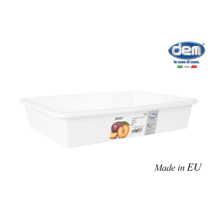 Cubeta Blanca Bobby 30.3 x 23 cm 3L - Dem (24 Unidades) Cubeta Blanca Bobby 30.3 x 23 cm 3L - Dem (24 Unidades)
