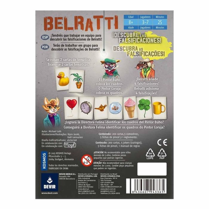Devir Juego de Mesa Belratti - Juego de Cartas para 3 a 7 Jugadores 3 Devir Juego de Mesa Belratti - Juego de Cartas para 3 a 7 Jugadores 3