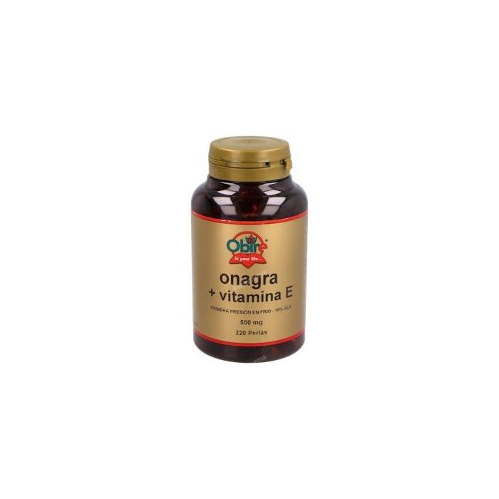 OBIRE Aceite de Onagra 500mg con Vitamina E, Complemento Alimenticio, 220 Perlas