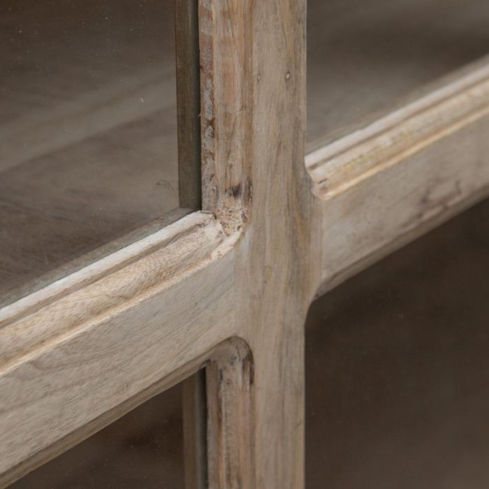 Vitrina Blanco Rozado Madera de Mango 115 X 40 X 194 cm