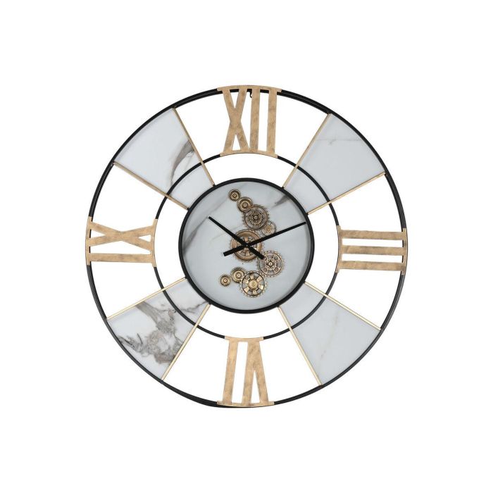 Reloj de Pared Home ESPRIT Blanco Negro Dorado Metal 142 X 9 X 142 cm 0 Reloj de Pared Home ESPRIT Blanco Negro Dorado Metal 142 X 9 X 142 cm 0