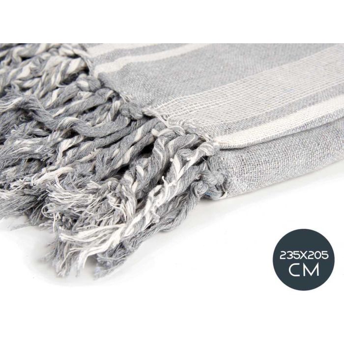 Multiusos Rayas Gris Claro 235X205Cm Giftdecor (8 Unidades) 3 Multiusos Rayas Gris Claro 235X205Cm Giftdecor (8 Unidades) 3