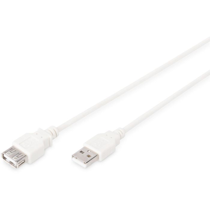 DIGITUS USB 2.0 Verlängerungskabel Typ A -A St/Bu 1.8m.beige