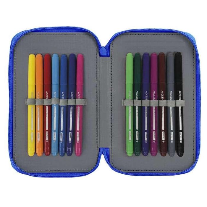 Plumier Doble Real Zaragoza Azul 12.5 x 19.5 x 4 cm (28 piezas) 4 Plumier Doble Real Zaragoza Azul 12.5 x 19.5 x 4 cm (28 piezas) 4