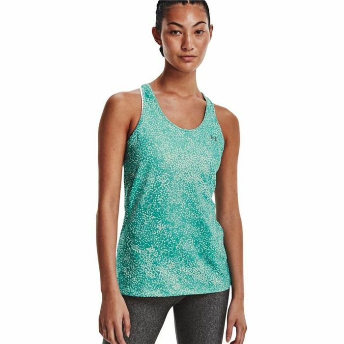 Camiseta de Manga Corta Mujer Under Armour HeatGear Aguamarina