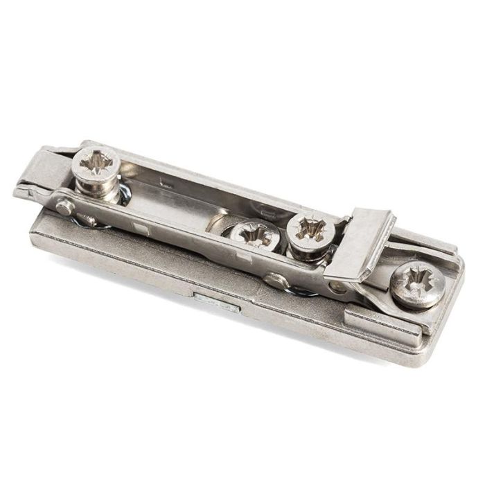 Salice Bapgr09 Base Recta Zamak Clip 3 Regulaciones H0 con Tornillo Euro para Bisagras Serie 100, 200, B, Silentia+