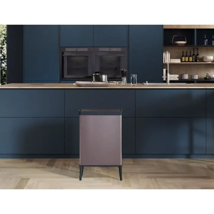 Curver Papelera VERTO Táctil 54 L Rosa Perla CUR3253924865218 1