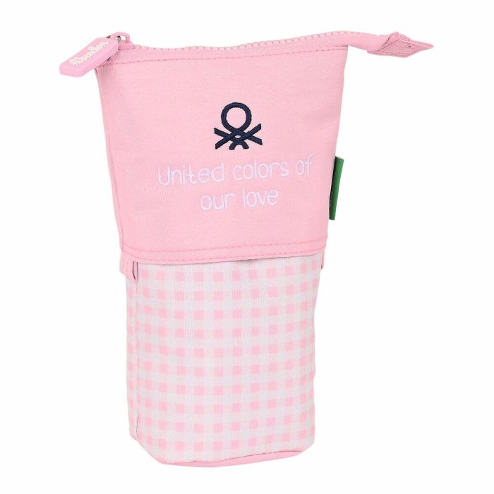 Estuche Cubilete Benetton Vichy Rosa (8 x 19 x 6 cm) 5