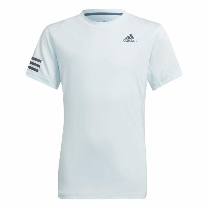 Camiseta de Manga Corta Infantil Adidas Club Tennis 3 bandas Blanco