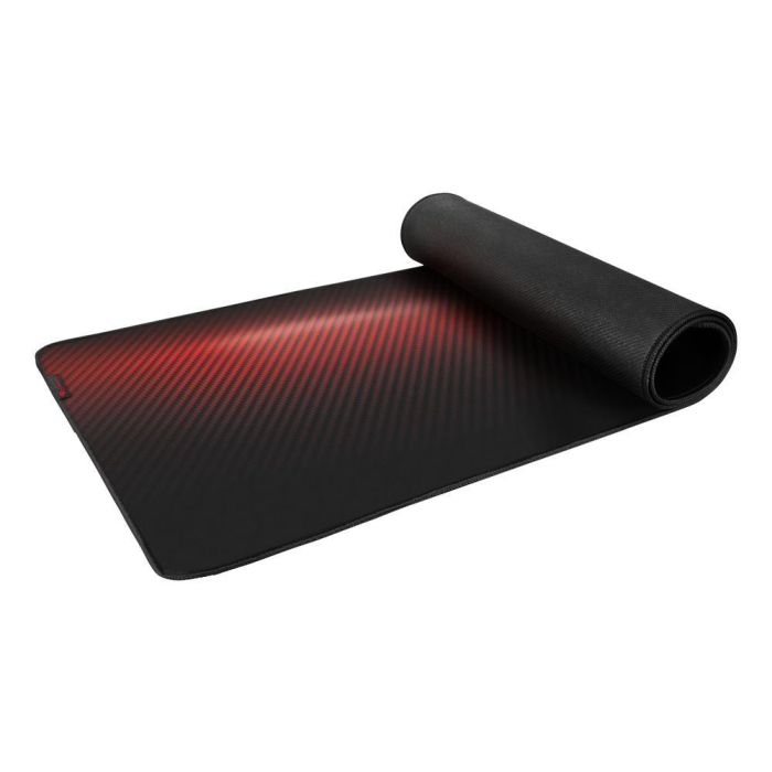 GENESIS Carbon 500 Ultra Blaze Alfombrilla de Ratón para Juegos XL 110x45cm Impermeable, Bordes Cosidos, Antideslizante - Negro/Rojo 3