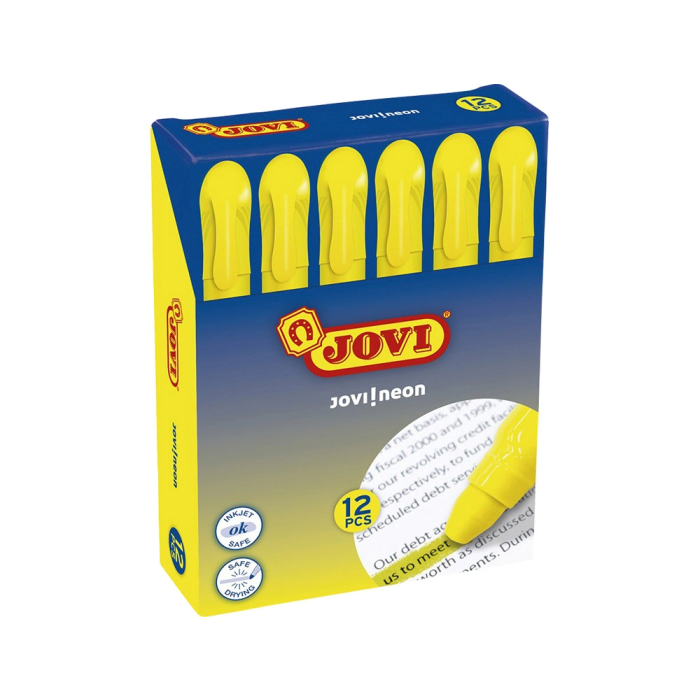 Jovi Marcador Fluorescente De Gel En Stick 140 mm Amarillo Caja 12 Ud 1 Jovi Marcador Fluorescente De Gel En Stick 140 mm Amarillo Caja 12 Ud 1