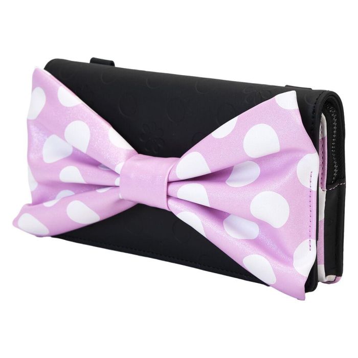 Loungefly Bolso Bandolera Minnie Disney Rock the Dots Piel Vegana 22,86x1,27x19,69cm con Correa Ajustable y Lazo 3D 2 Loungefly Bolso Bandolera Minnie Disney Rock the Dots Piel Vegana 22,86x1,27x19,69cm con Correa Ajustable y Lazo 3D 2