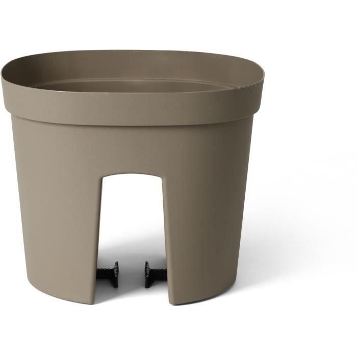 Maceta balaustrada - GARDEN ID Smile - Taupe 30 cm - Se adapta a todas las balaustradas - Reserva de agua - Reciclado y 100% reciclable 1 Maceta balaustrada - GARDEN ID Smile - Taupe 30 cm - Se adapta a todas las balaustradas - Reserva de agua - Reciclado y 100% reciclable 1