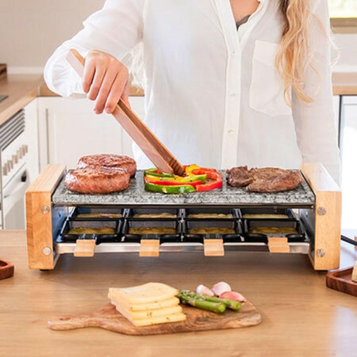 Plancha de Cocina Cecotec Cheese&Grill 8400 Wood AllStone 1200 W 4 Plancha de Cocina Cecotec Cheese&Grill 8400 Wood AllStone 1200 W 4