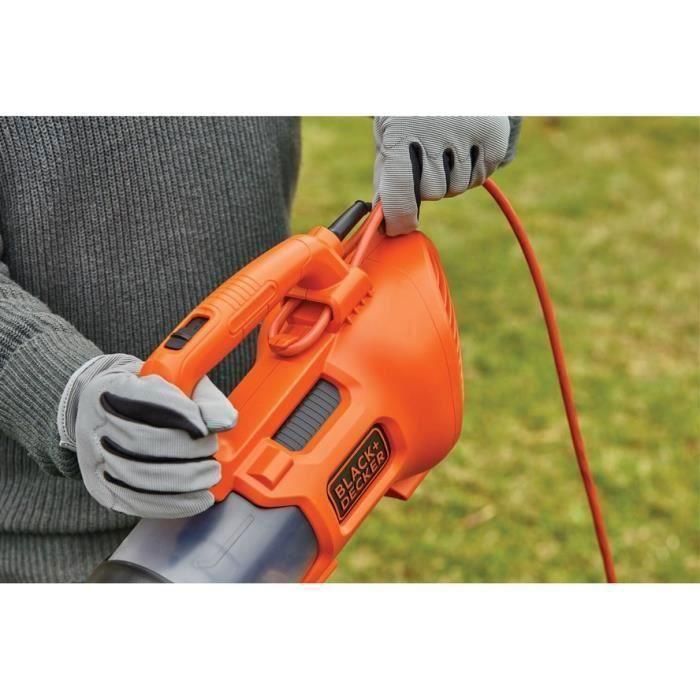 Soplador axial cableado BEBL185-QS - BLACK + DECKER - 1850 W - volumen del soplador: 12, 75 M3 / min - 2 velocidades ajustables en el mango 3