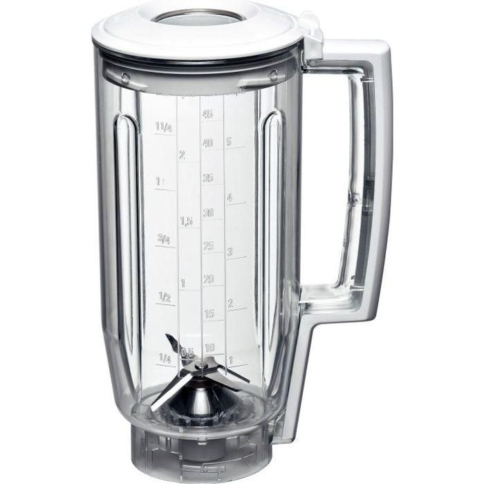 Bosch MUZ5MX1 Accesorio Licuadora de Plástico Blanco/Transparente compatible con Robots de Cocina Bosch MUM5 0 Bosch MUZ5MX1 Accesorio Licuadora de Plástico Blanco/Transparente compatible con Robots de Cocina Bosch MUM5 0