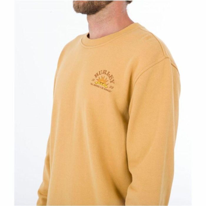 Sudadera sin Capucha Hombre Hurley No Bummers Ocre XL 1 Sudadera sin Capucha Hombre Hurley No Bummers Ocre XL 1
