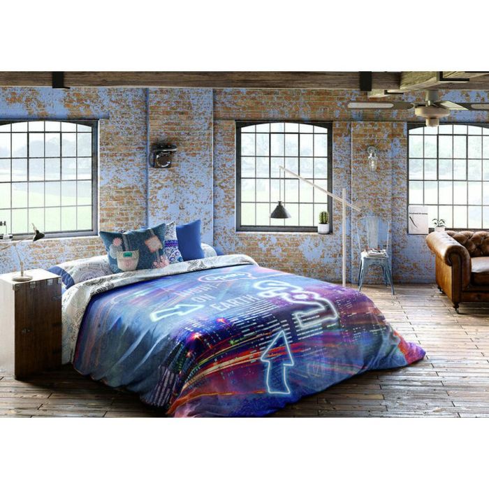 Funda Nórdica Lois NIGHT P. Azul Cama de 150 240 x 230 cm 1 Funda Nórdica Lois NIGHT P. Azul Cama de 150 240 x 230 cm 1