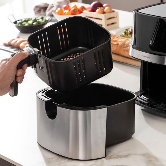 Freidora de Aire InnovaGoods Fryinn Pro 5500 Negro 1700 W 5,5 L Acero Inoxidable 9 Freidora de Aire InnovaGoods Fryinn Pro 5500 Negro 1700 W 5,5 L Acero Inoxidable 9