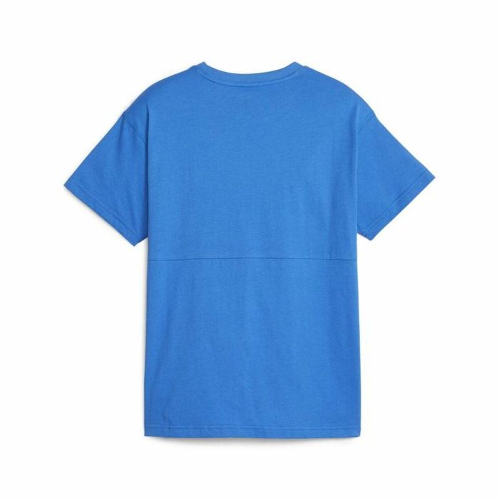 Camiseta de Manga Corta Infantil Puma Power Colorblock Azul 7-8 Años 1