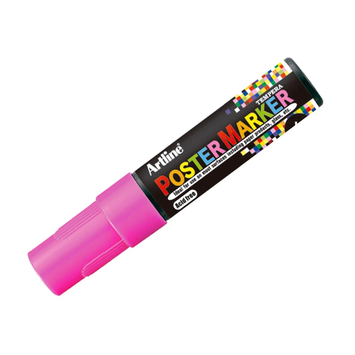 Artline EPP-6-ROS Rotulador Poster Marker Punta Redonda 6 mm Rosa Fluor 2