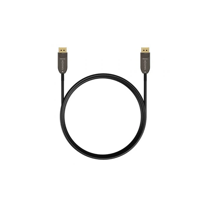 AISENS - CABLE DISPLAYPORT AOC V1.4 8K@60HZ 4K@120Hz 4:4:4 32.4GBPS, DP/M-DP/M, NEGRO, 10M 1
