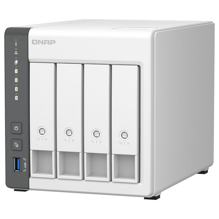 Qnap NAS TS-433-4G Torre Servidor 4 Bahías 3.5"/2.5" 4GB RAM 2.5GbE para Sincronizar y Compartir Archivos y Datos Privado 4