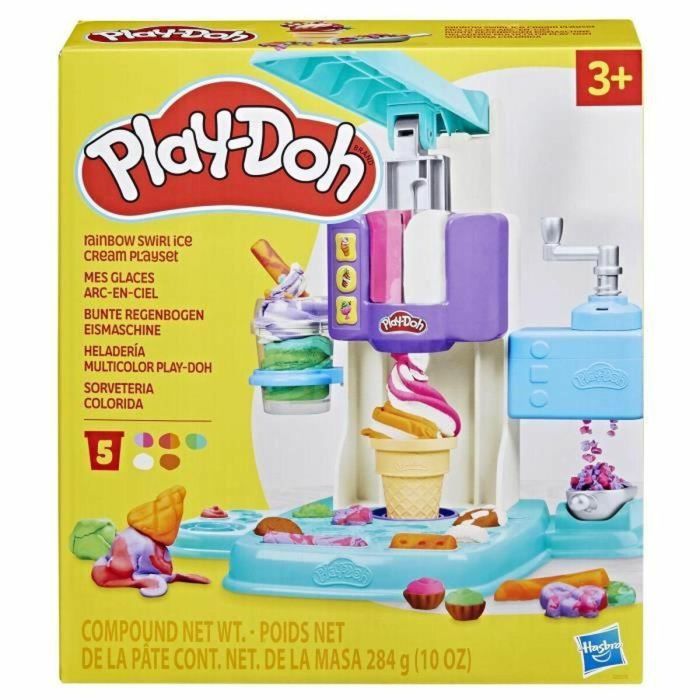 Play-Doh HAS5010996247544 My Rainbow Ice Cream Set con masa para modelar