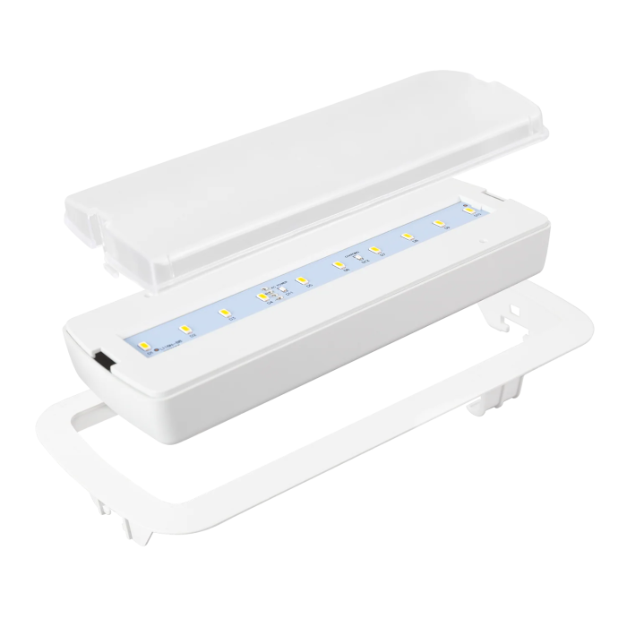 Luz de Emergencia LED Empotrable 200LM / No Permanente 5000K Luz de Emergencia LED Empotrable 200LM / No Permanente 5000K