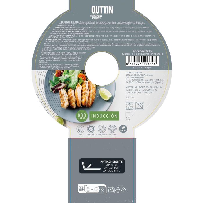 Sartén Inde 24 cm aluminio forjado con mango de acero inoxidable (6 Unidades) 7 Sartén Inde 24 cm aluminio forjado con mango de acero inoxidable (6 Unidades) 7