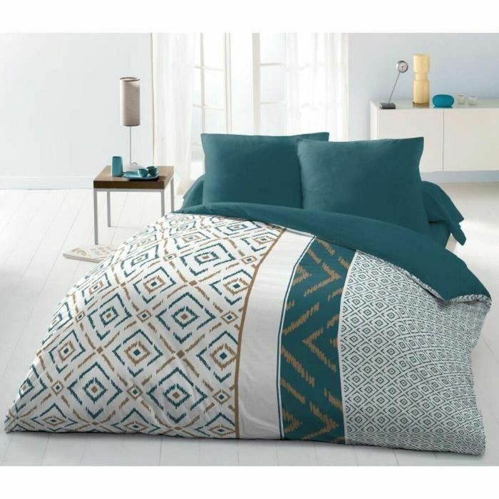 Home Linge Passion Funda Nórdica ETHNO Microfibra 220x240 cm y 2 Fundas de Almohada 63x63 cm Azul Pato con Cremallera Home Linge Passion Funda Nórdica ETHNO Microfibra 220x240 cm y 2 Fundas de Almohada 63x63 cm Azul Pato con Cremallera