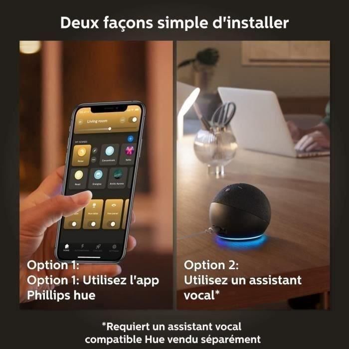 Philips Hue White Ambiance, bombilla LED conectada E27, 60W equivalente, 800 lumen, 4 paquete, Bluetooth Compatible 4 Philips Hue White Ambiance, bombilla LED conectada E27, 60W equivalente, 800 lumen, 4 paquete, Bluetooth Compatible 4